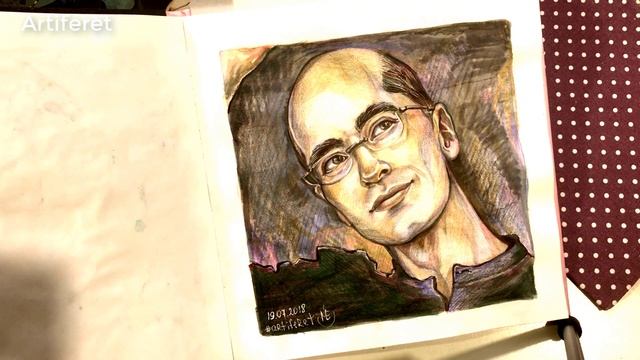 Обзор скетчбука. Портреты акварелью / Sketchbook. Portraits with watercolor смотреть онлайн
