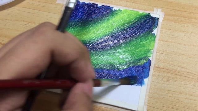Easy Mini Aurora Night Sky Acrylic Painting for Beginners! Step-by-step Tutorial смотреть онлайн
