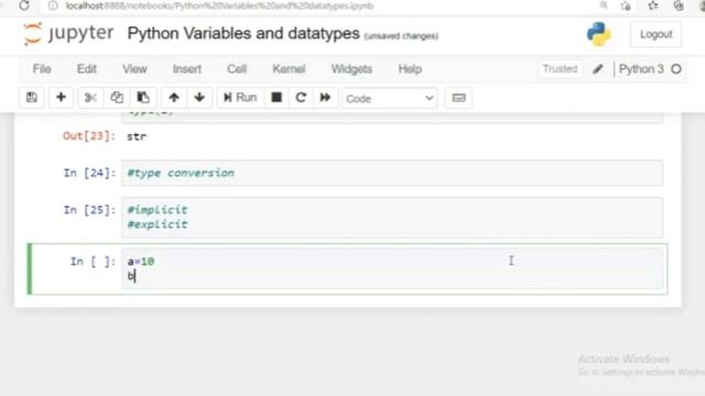 Python variables, number in python,type function,type conversion. смотреть онлайн
