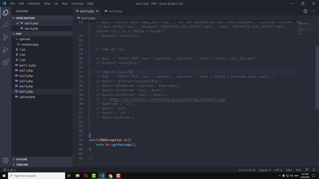 PHP Cơ bản | Bài 15: Bài 15: Kết nối với cơ sở dữ liệu MySQL bằng PDO смотреть онлайн