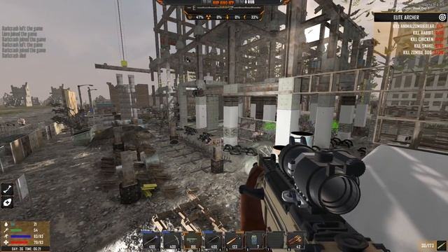 Вторжение зомби орды на базу против автоматчиков - игра 7 Days to Die - Шум и выстрелы в 7 ночь смотреть онлайн