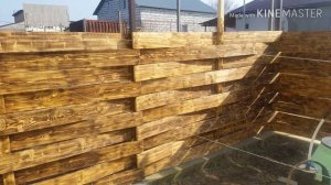 Деревянный забор плетенка своими руками часть 1