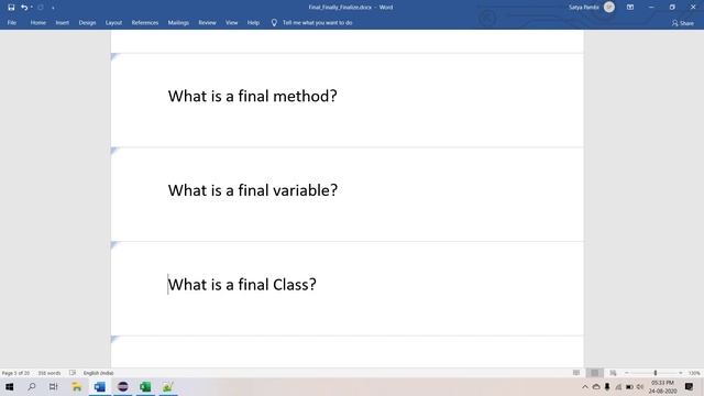 Final Vs Finally Vs Finalize Keywords in Java with example смотреть онлайн