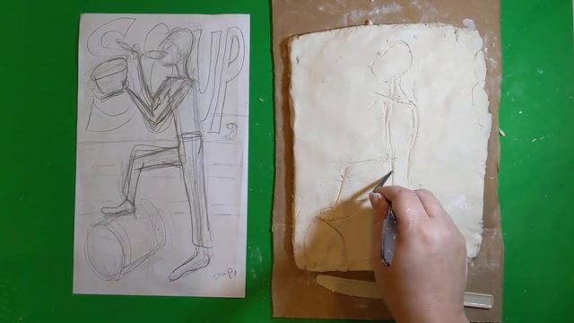 Relief Sculpture pt 4: Carving Your Sketch смотреть онлайн