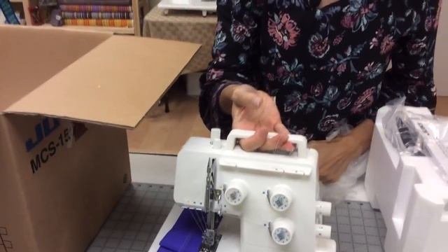 Unboxing JUKI MCS 1500 MCS1500 Cover Stitch Chain Sewing Machine Coverstitch Chainstitch смотреть онлайн