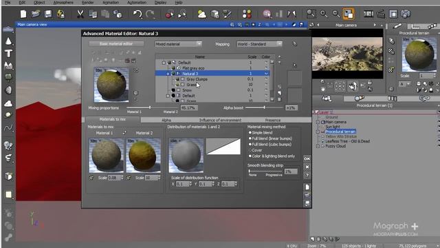 Tutorial No.24 : creating a mixed landscape using Vue смотреть онлайн