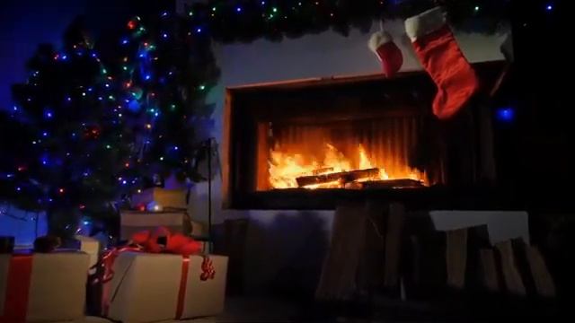 Красивая новогодняя видео заставка для создания праздничной атмосферы в вашем доме (1 час) смотреть онлайн