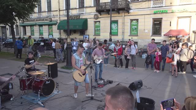 4K. Walking In St.Petersburg.Russia - Nevsky Prospekt.