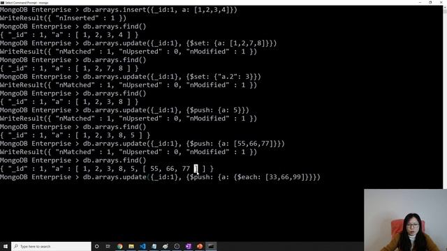 MongoDB - Array Update Operators смотреть онлайн