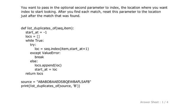 PYTHON : Index of duplicates items in a python list смотреть онлайн
