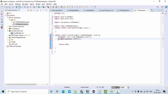 read large csv files in java using open csv part-1 смотреть онлайн