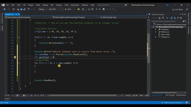 How do you get the matching element in an integer array - Explain In Hindi || StudyCodeGyan смотреть онлайн