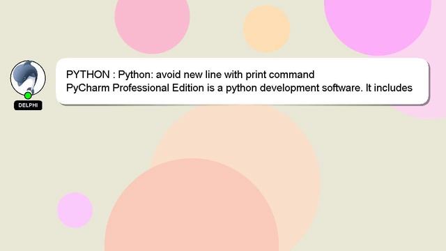 PYTHON : Python: avoid new line with print command смотреть онлайн