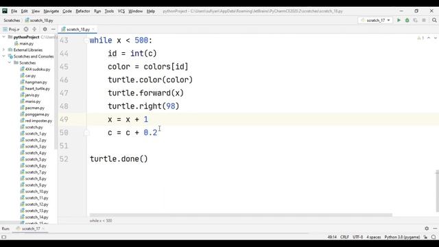 Draw Rainbow Spiral with Python Turtle | Python Turtle Graphics Tutorial#17 | python turtle project смотреть онлайн