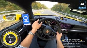 PORSCHE 911 TURBO S максимальная скорость POV