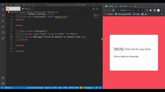 How To Get File Extensions Using JavaScript HTML & CSS смотреть онлайн