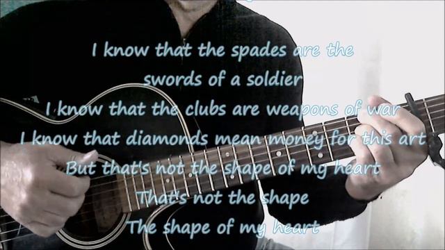 Shape of my Heart, Sting, Guitar cover fingerstyle (Lyrics) смотреть онлайн