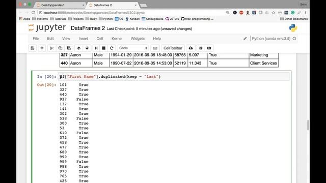 8 DataFrames II The duplicated Method смотреть онлайн
