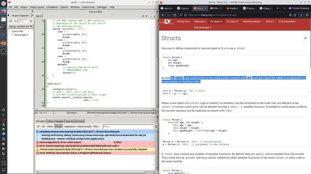 D programming language tour tour.dlang.org tutorial for beginners - November 2022 - efe889f9 смотреть онлайн