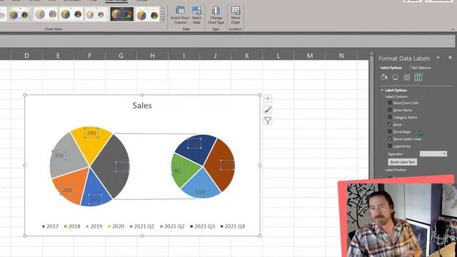 Create a Pie of Pie Chart to Show Details Within a Data Value смотреть онлайн