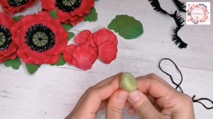 Как же круто получилось. Мак из фоамирана. Два варианта маковой коробочки из фома