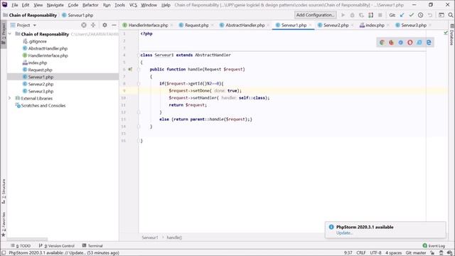 Design Pattern - ChainOfResponsibility - Exemple en PHP смотреть онлайн