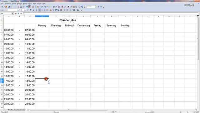 Stundenplan / Tagesplan / Wochenplan zum Ausdrucken erstellen (Open Office Calc) Für Anfänger смотреть онлайн