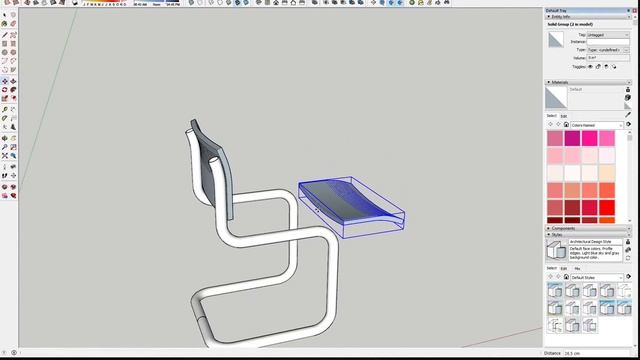 SketchUp Tutorial: How to make a chair in SketchUp смотреть онлайн