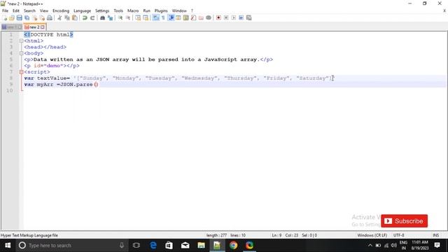 How to read data from JSON Array Using JavaScript and HTML смотреть онлайн