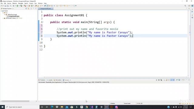 Java programming tutorials 3 - Assignment 01 Name & Movie смотреть онлайн