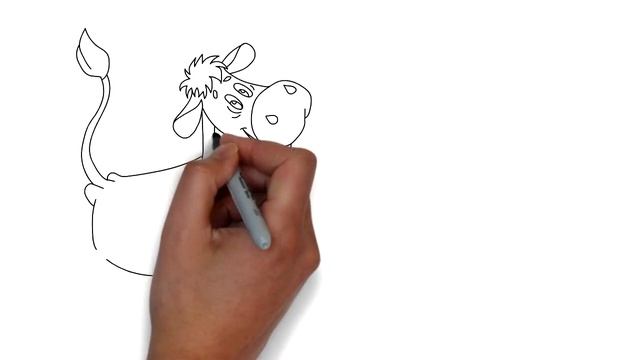 Как нарисовать корову смотреть онлайн