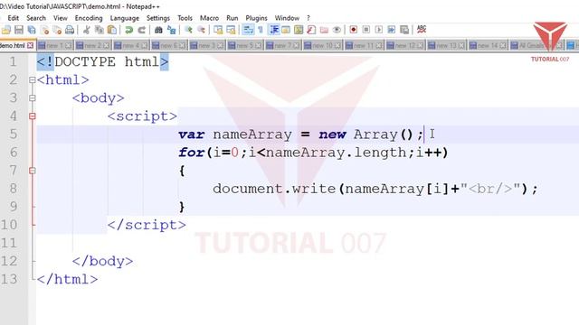 Declare Array by new keyword in JavaScript | JavaScript Tutorial | Part - 27 смотреть онлайн