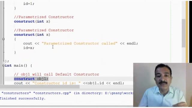 C++ Constructor example program смотреть онлайн