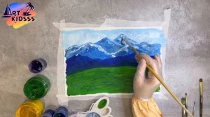 Пейзаж. Горы. Рисование с детьми