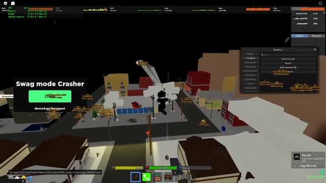 Roblox Da Hood Swag mode crash Script смотреть онлайн