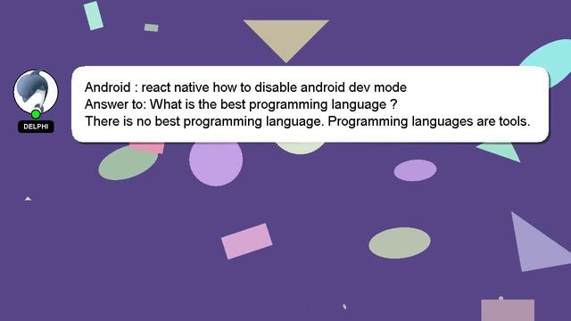 Android : react native how to disable android dev mode смотреть онлайн