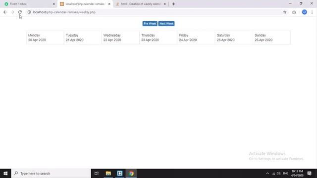 How to create a booking calendar - Weekly Calendar - php mysql смотреть онлайн