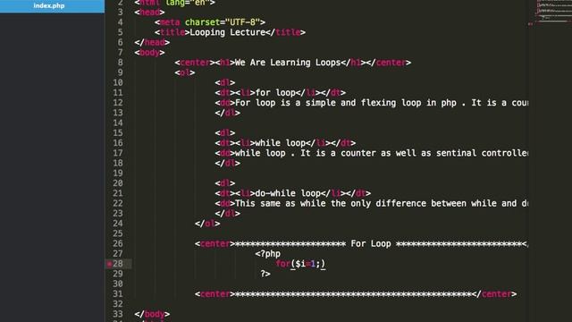 While , do-while , for loops in php part 5 смотреть онлайн