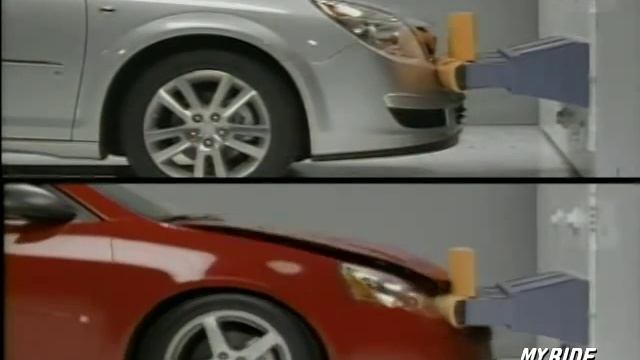 Bumper Crash Test: 2007 Saturn Aura смотреть онлайн