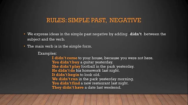 Lesson 50: Simple Past Negative Form (Pasado simple forma negativa) смотреть онлайн