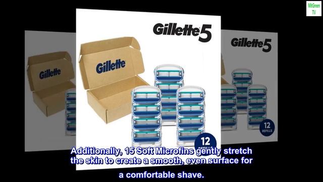 Gillette5 Mens Razor Blade Refills, 12 Count, Lubrastrip for a More Comfortable Shave смотреть онлайн