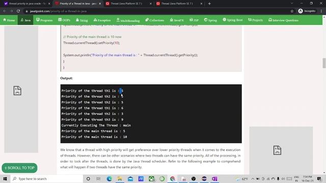 Priority of a Thread (Thread Priority) in JAVA смотреть онлайн
