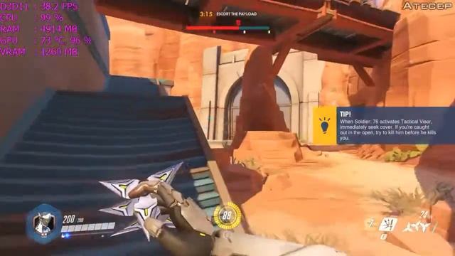 Overwatch - GTX 470 + Phenom II x4 965 BE смотреть онлайн