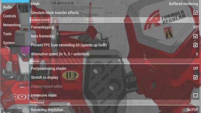 Armored Core - Formula Front Extreme Battle PPSSPP v.1.1.1 on Nvidia Shield Tablet (Android) смотреть онлайн