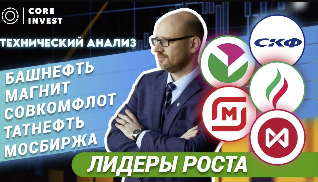 Технический анализ акций Магнит, Совкомфлот, Башнефть, Татнефть, Мосбиржа смотреть онлайн