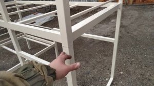 Двухъярусная кровать из профильной трубы. Разборная модель.