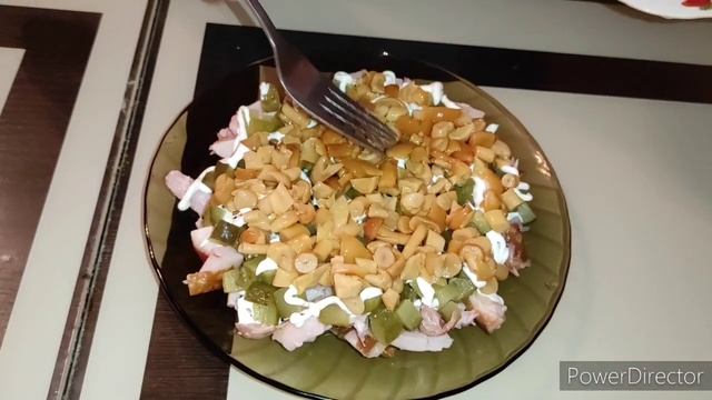 Салат с копчёным окорочком смотреть онлайн