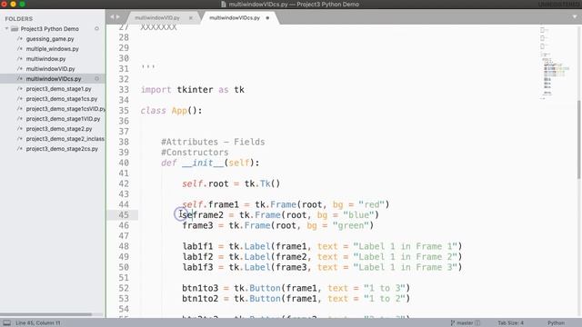 Tkinter - GUI Example Multiple Display Frames (Class Structu смотреть онлайн