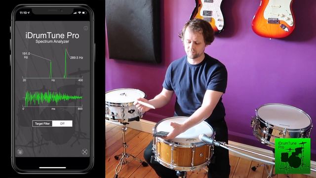 iDrumTune Pro drum tuner app - Target Filter Function for Accurate Drum Tuning смотреть онлайн